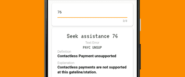 Screenshot of the app in use